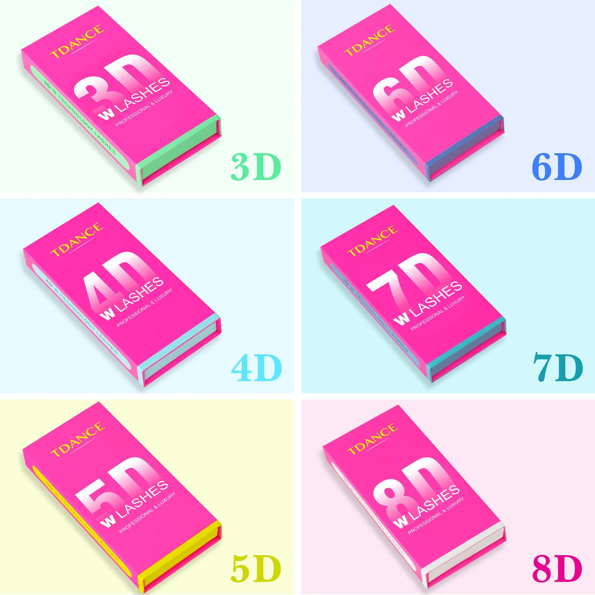 TDANCE W Shape Lash Soft Handmade 3d 4d 5d 6d 8d Premade Volume Fan C D 0.07MM Eyelashes Extension