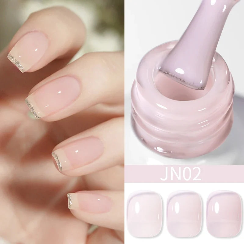 BORN PRETTY 10ml Blood Red Jelly Gel Nail Polish Halloween Nails Art Gel Polish Sheer Translucent Nail Gel for Winter Manicure