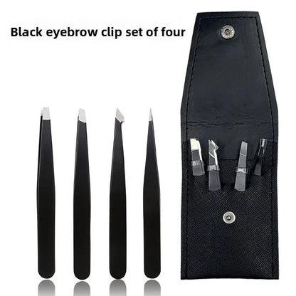 4Pcs Face Hair Removal Beautfy Makeup Tool Eyebrow Tweezers Rose Gold Pincet Clips Stainless Steel Lash Extension Tweezers