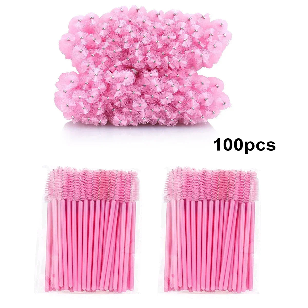 100pcs For Eyelash Extension Makeup Disposable Eyelash Brushes Spoolies Micro Lash Mascara Wands Combs Wholesale