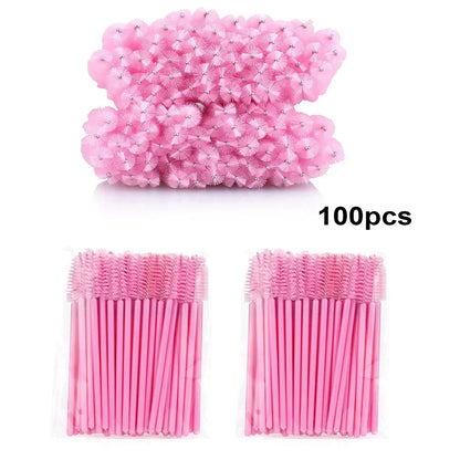 100pcs For Eyelash Extension Makeup Disposable Eyelash Brushes Spoolies Micro Lash Mascara Wands Combs Wholesale