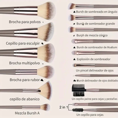 Professional 3-20PCS Makeup Brushes Set Soft Fluffy Foundation Eyeshadow Concealer Blending Blush Brush Kabuki Women Beauty Tool