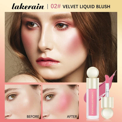 7.5ml Matte Liquid Blush Velvet Blusher Orange Peach Face Pigment Lasting Beauty Natural Cheek Tint Cream Waterproof  Blush