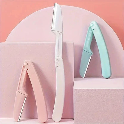 Stainless Steel Eyebrow Trimmer Scissors & Comb Set - Precision Grooming Tool for Men and Women - Effortless Hair Removal