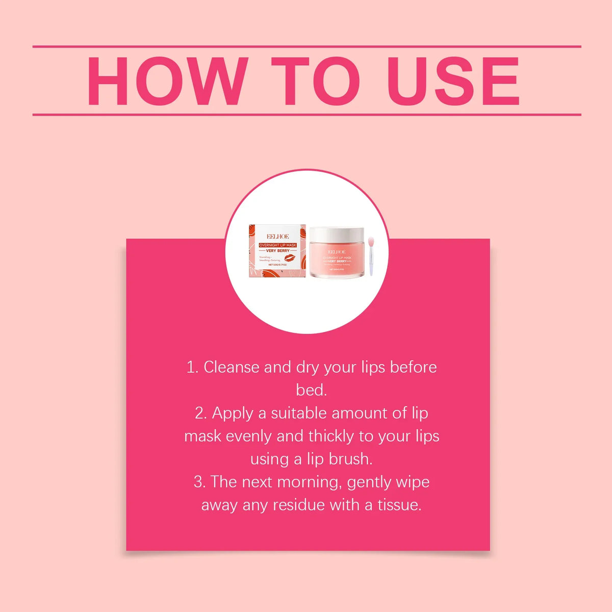 Berry Moisturizing Sleep Lip Mask - Hydrating, Lightweight, Non-Sticky, Gentle, and Moisturizing Lip Care