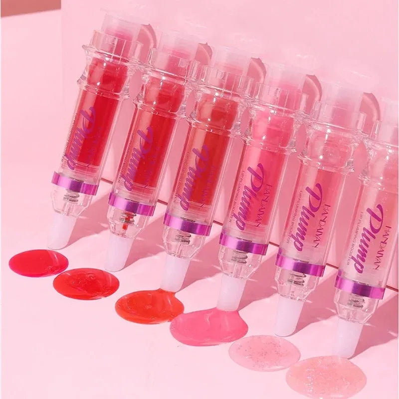 Lip Plumping Booster Lasting Sexy Plumper Glitter Red Nude Lipstick Liquid Waterproof Moisturize Oil Lipgloss Makeup Lip Care