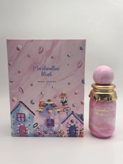 Paris Corner Marshmallow Blush EDP 3.4oz / 100ml – Sweet Floral Vanilla Long Lasting Unisex Perfume, Romantic Gift Fragrance