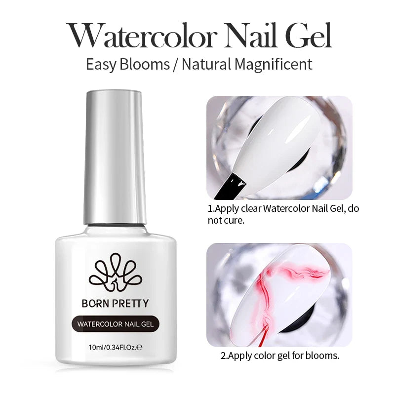 BORN PRETTY 10ml Blood Red Jelly Gel Nail Polish Halloween Nails Art Gel Polish Sheer Translucent Nail Gel for Winter Manicure