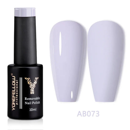YOKEFELLOW 10ml Jelly Nude Gel Nail Polish High Quality Translucent Pink Nail Gel Varnish Soak Off UV Gel Polish Long Lasting