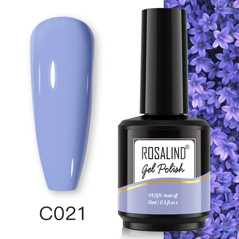 ROSALIND 7ml/15ml Summer Green Gel Nail Polish Semi Permanent Nail Art Manicure Soak Off Top Base Matt Hybrid Varnishes UV Gel