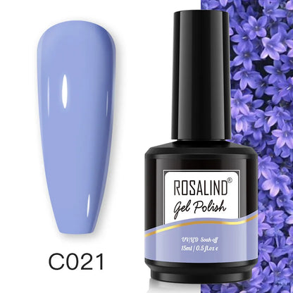 ROSALIND 7ml/15ml Summer Green Gel Nail Polish Semi Permanent Nail Art Manicure Soak Off Top Base Matt Hybrid Varnishes UV Gel