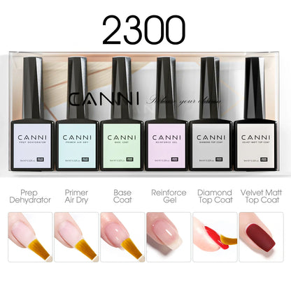 6pcs*9ml CANNI Nail Gel Polish Kit HEMA FREE Jade Jelly Nude Jelly Pink VIP Kit Christmas Gift French Nail Design Natural Color