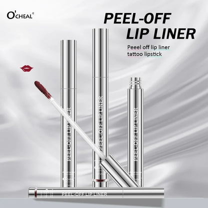 O'CHEAL Peel Off Lip Lip Liner Long-Lasting Lip Gloss High Color Rendering Tear-off 6 Color Waterproof  Matte Lip liner Makeup