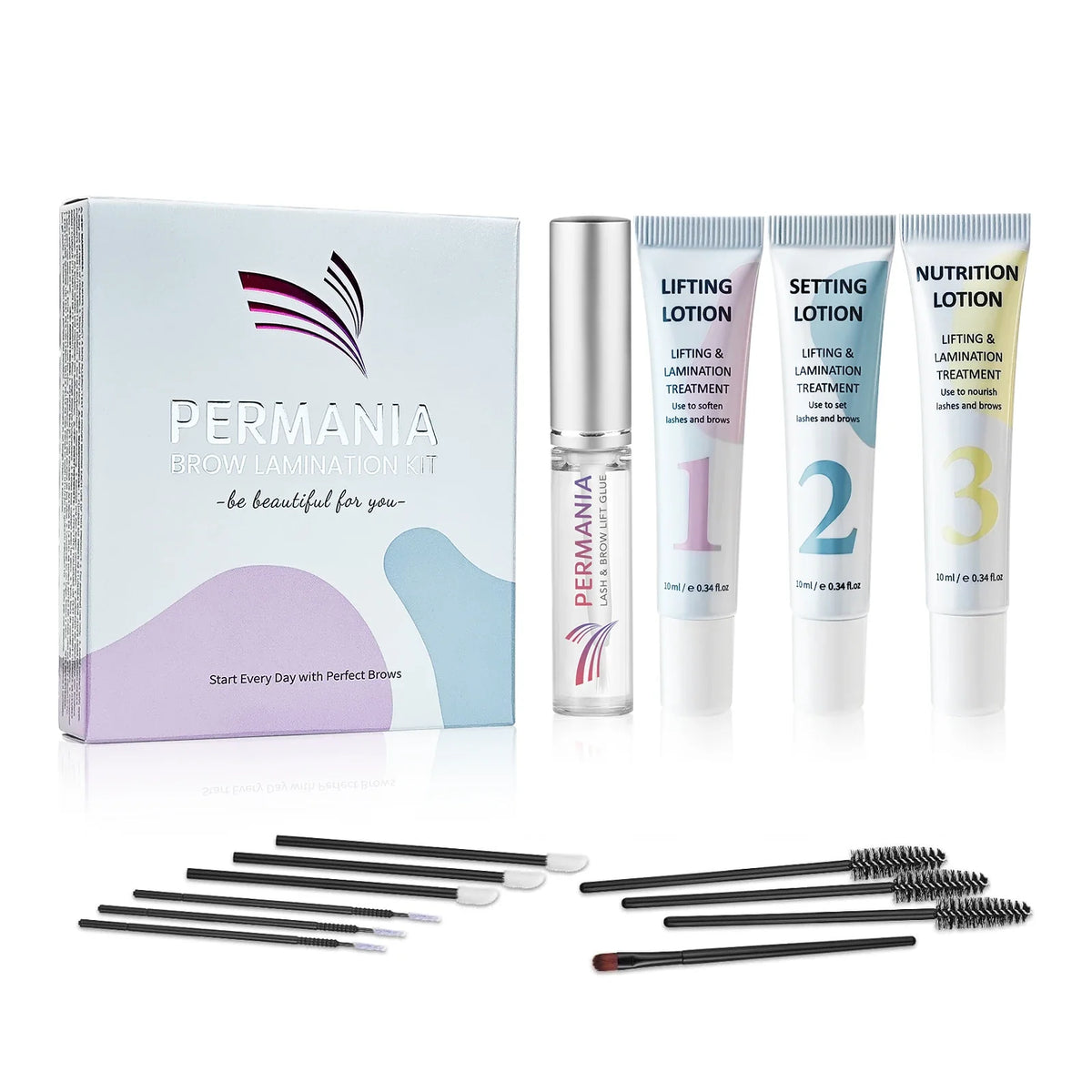 Permania Eyelash Lift and Brow Lamination Kit - Instant Curling