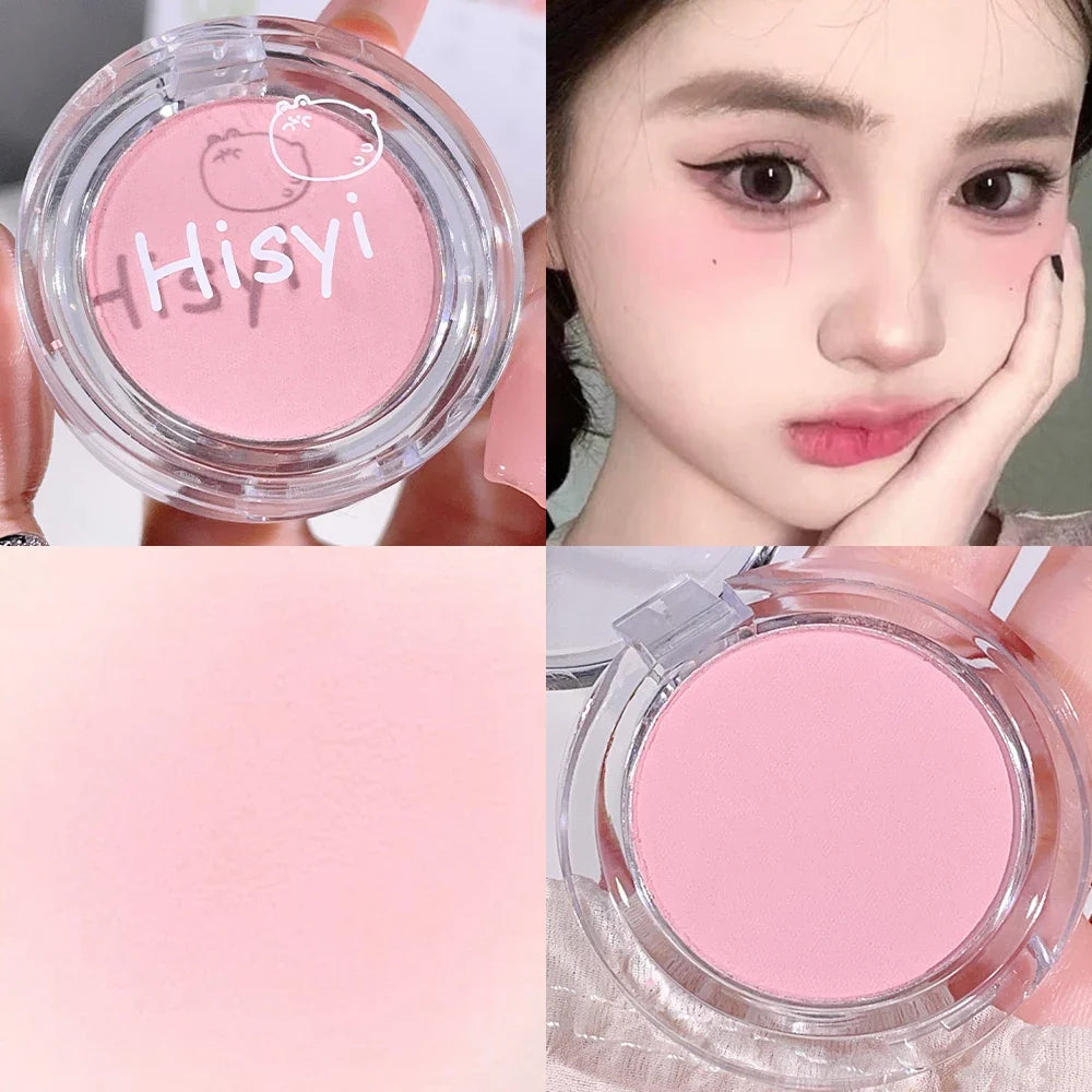 HISYI slightly tipsy blush matte fine flash micro flash natural color makeup pure desire monochrome blush plate