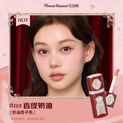 Flower Knows Strawberry Cupid Collection Liquid Blush Makeup for Cheeks Matte Finish Face Blushes Cream For Healthy Natural
