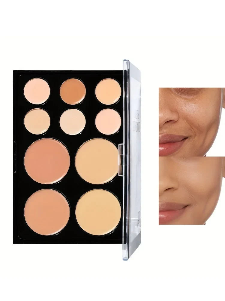 10 Colors Concealer Palette Eye Repairing Base Palette Matte Dark Circles Tattoo Contour Covering Concealer Cream Lasting Makeup