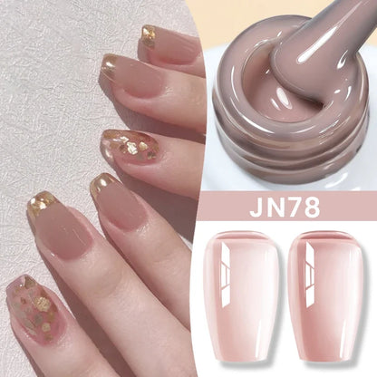 BORN PRETTY Milky White Jelly Nude Gel Nail Polish 10ml White Translucent Soak Off Gel Vernis Semi Permanent Need UV Light Cure