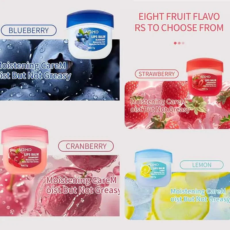 8pcs/box Fruits Lip Balm Sets Moisturizing Lipstick Makeup Base Moisturizer Lip Balm Anti-Cracking Lips Skin Care