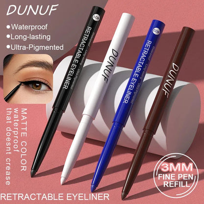 4 Pcs/set Retractable Eyeliner Durable Waterproof Eyeliner Pencil Non-smudging Soft Easy to Operate Sweat