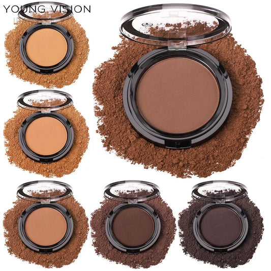 Waterproof Contouring Powder Palette Matte Finishing Bronzer Hairline Modify Nose Shadow Buildable Coverage for All Skin Tones