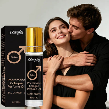 Lemonfay Pheromone Cologne Perfume Oil for Men Roll On Long Lasting Fragrance Portable 15ml Eau De Toilette for Dating