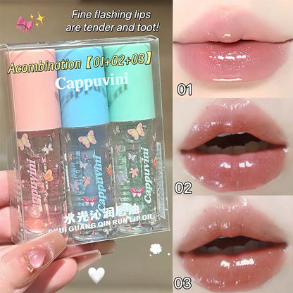 Moisturizing Shimmer Lip Gloss - Hydrating Jelly Mirror Glaze