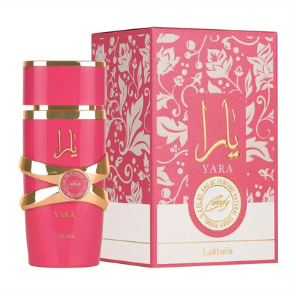 Lattafa Yara - Vanilla, Gourmand, Fruity, Floral - Eau de Parfum Long-Lasting Fragrance for Women, 3.40 Ounce / 100 ml
