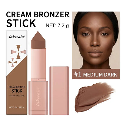 Cream Bronzer Stick and Contour Stick 2-in-1 bronzing and contouring instant depth & dimension to the face flawlessly over base