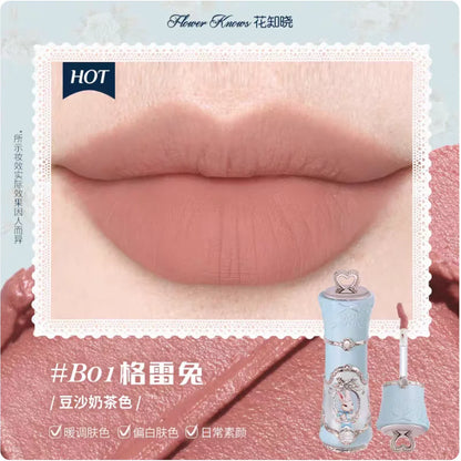Flower Knows Bunny Garden Cloud Lip Cream Makeup Matte Lipstick Heart Love Cosmetics Cute
