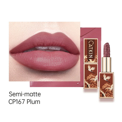 CATKIN Makeup Velvet Matte Lipstick, Hydrating Satin Long Lasting lipstick with Smooth and Creamy Texture, 3.6g