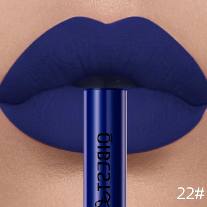 QIBEST Sexy Red Matte Lip Gloss Long Lasting Velvet Liquid Lipstick Lip Makeup Women Beauty Nonstick Cup Waterproof Lipgloss Hot