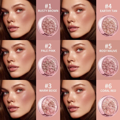 Lakerain ROLLER BLUSH Ball Blush Spherical Blush Pink Pearl Blush Delicate Brightening Female Exquisite Cosmetics