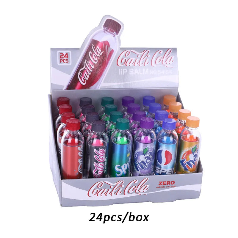 24Pcs Cute Bear Lip Balm Clear Fruit Flavored Moisturizing Lipstick Lip Balm Kids Lips Care Party Birthday Gifts