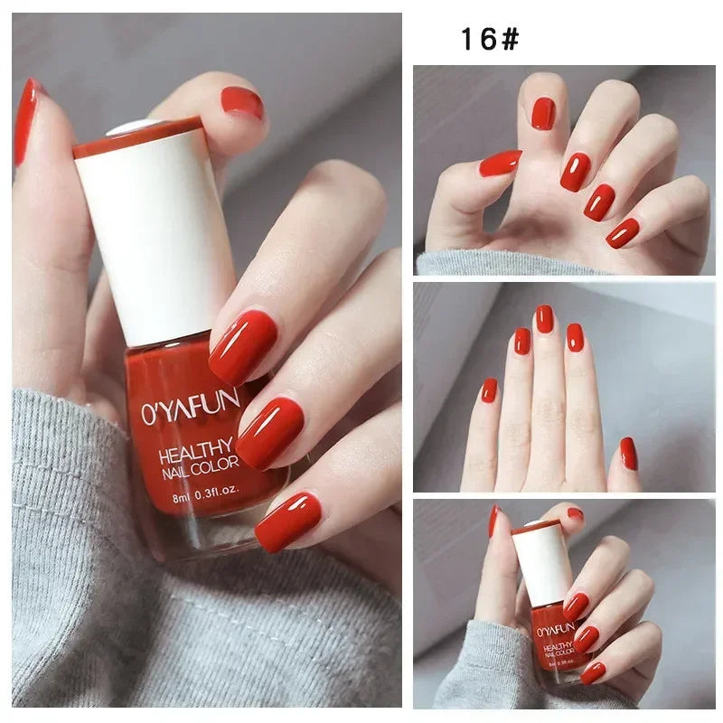 40 Colors Autumn Brown Colors Series Gel Varnish Water Based Nail Polish  Water Based No Baking Quick Dry Peel Off Nail Varnish