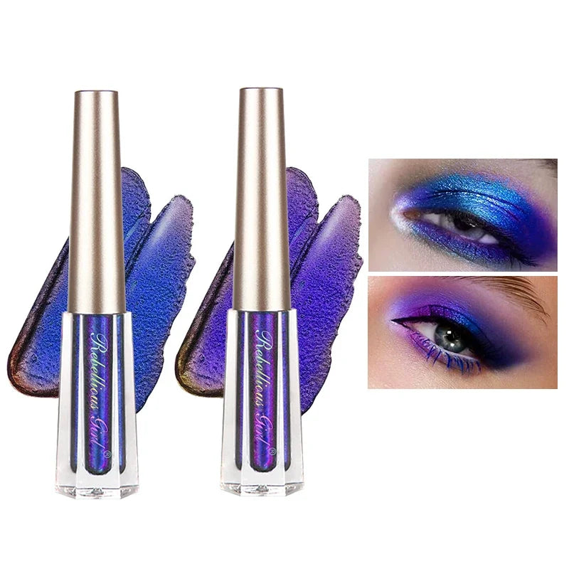Chameleon EyeshadowsDiamond Glitter Liquid Eyeshadow StickHighly Pigmented Metallic Shimmering Long Lasting Shine All Makeup