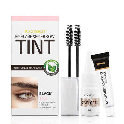 Iconsign Eyelash and Eyebrow Dye Tint Kit - Waterproof Cream