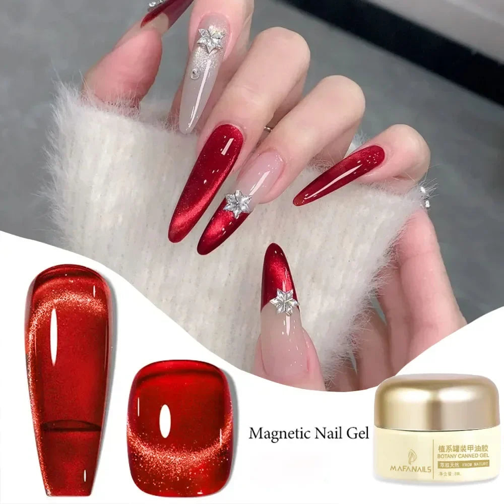 XEIJAYI Pink Cat Eye Gel Nail Polish Ceramic Magnetic Gel UV Semi-permanent Enamels Varnish Nail Supplies For Professionals Gel