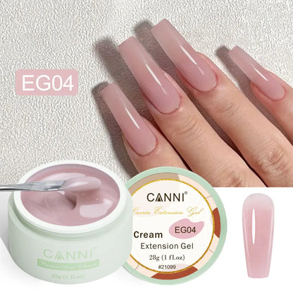 CANNI TPO FREE 28g Creamy Extension Gel 12 Colors French Jelly Nude UV LED Soak Off Jelly Nail Sculpture Extension Gel Lacquer