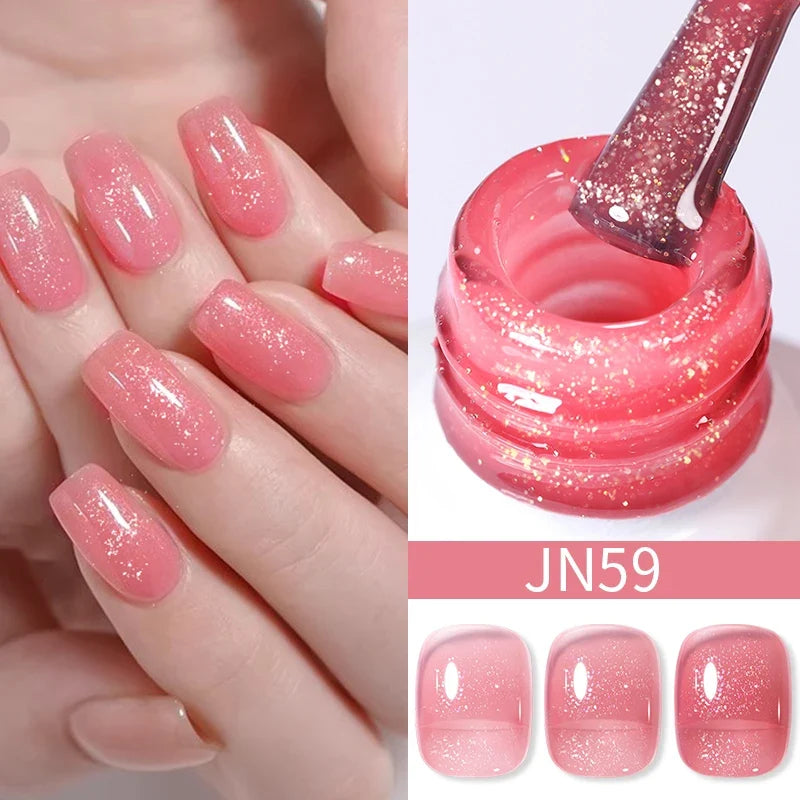 BORN PRETTY 10ml Blood Red Jelly Gel Nail Polish Halloween Nails Art Gel Polish Sheer Translucent Nail Gel for Winter Manicure