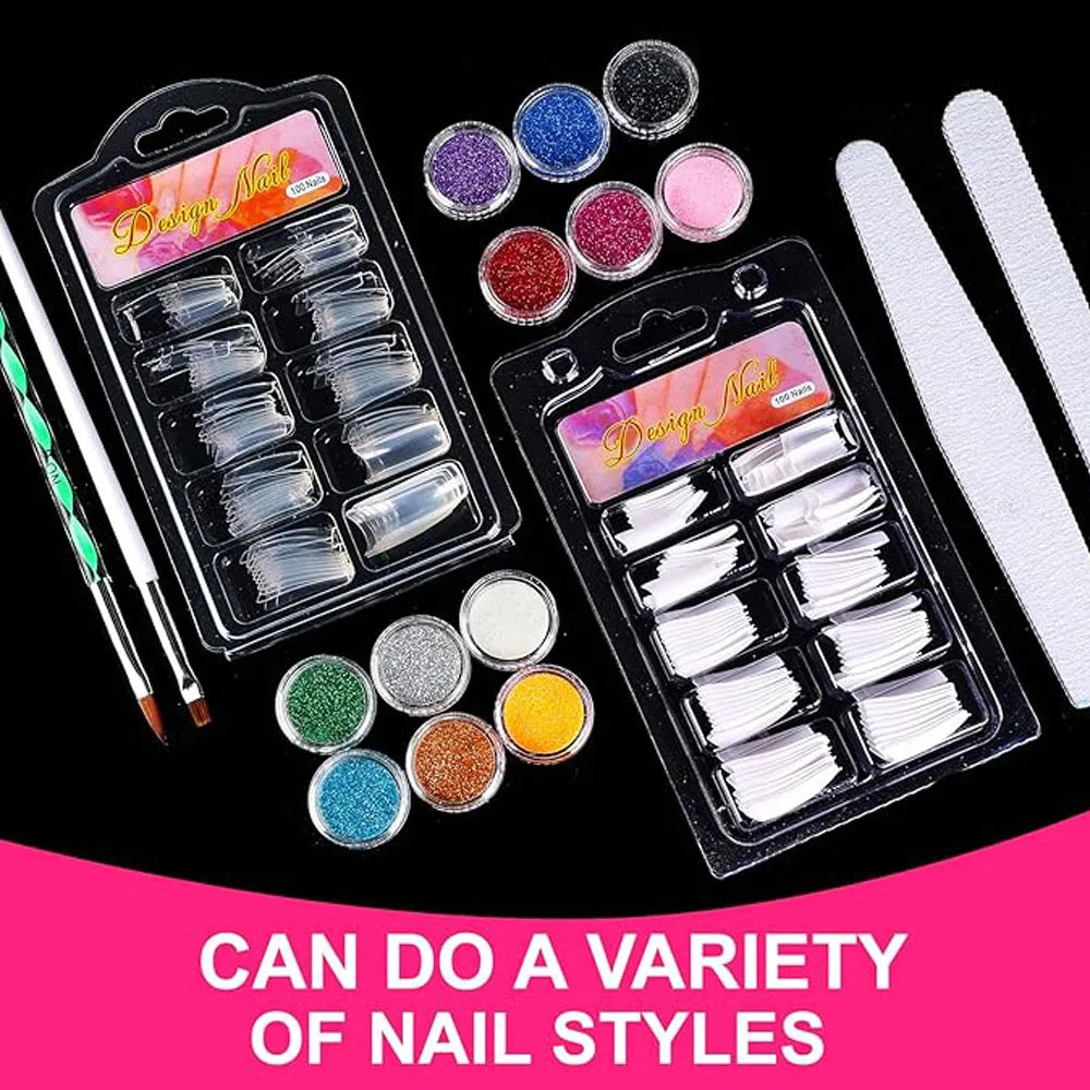 Acrylic Nail Kit Acrylic Powder With Acrylic Liquid For Gel Nails With UV Lamp For Gel Nails Set DIY Gifts For Women