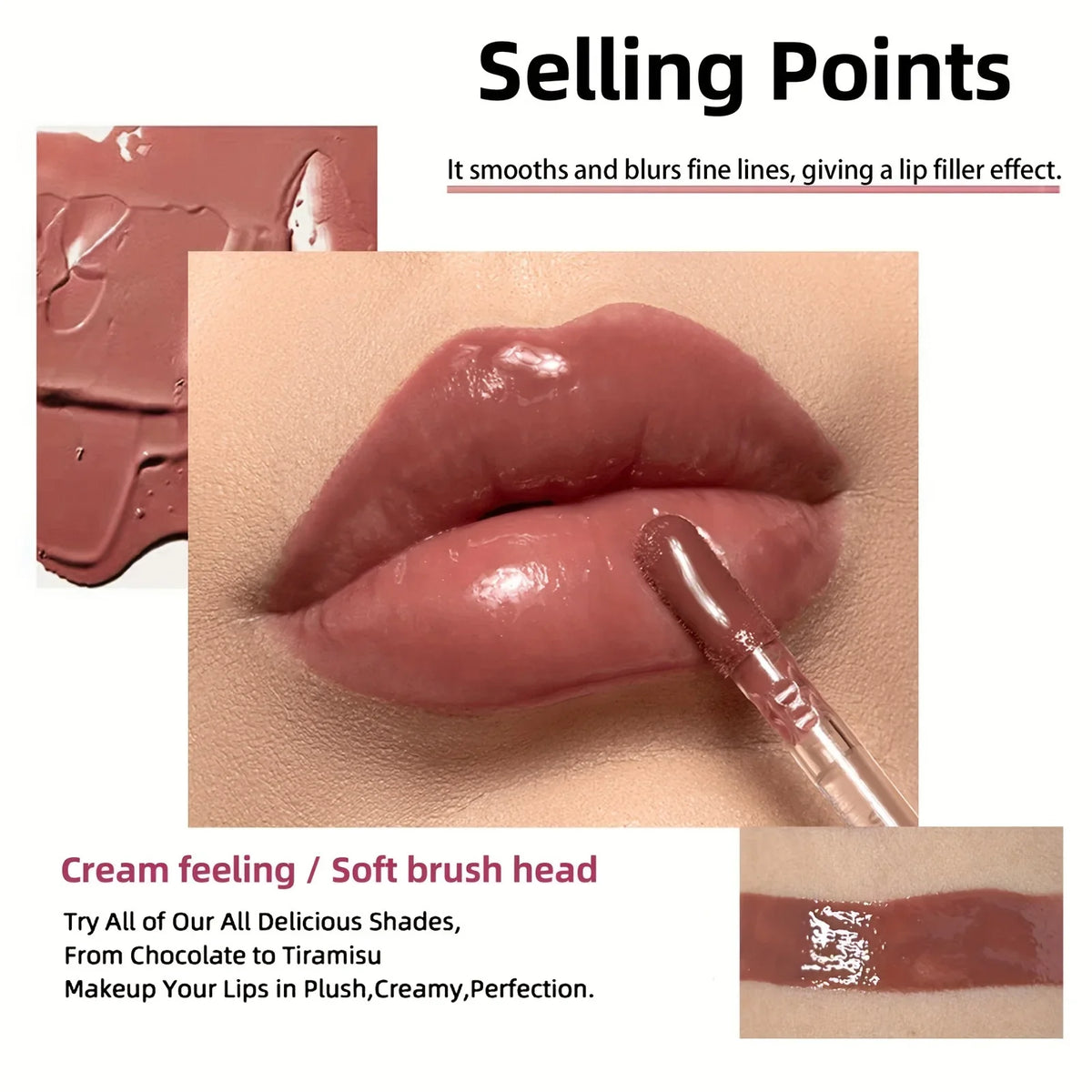 Hydrating Crystal Lip Oil - Plumping & Moisturizing Gloss Tinted
