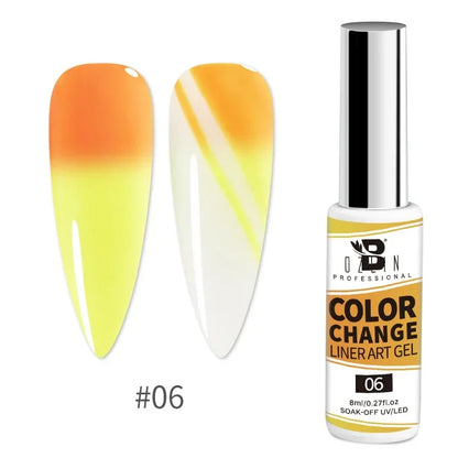 5ML Gold Silver Metallic Liner Paint Gel Polish Chrome Mirror Metal Effect Super Bright French UV LED Semi Permanent Nail Gel