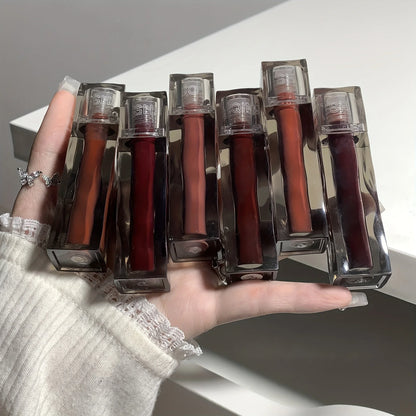 Adorable Bear Mirror Lip Glaze - Long-Lasting, Non-Fading, Hydrating Liquid Lipstick with Watery Texture - Luxurious Glossy Shin