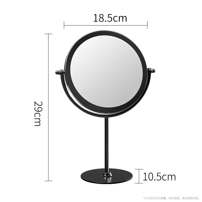 360 Degrees Rotate Iron Desktop Mirror Texture Ladies Makeup Mirror Creative Iron Mirror Strong Sense Of Style