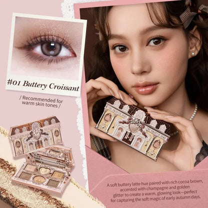 Flower Knows Sweetie Bear Eyeshadow Palette - 6 Colors Matte Shimmer