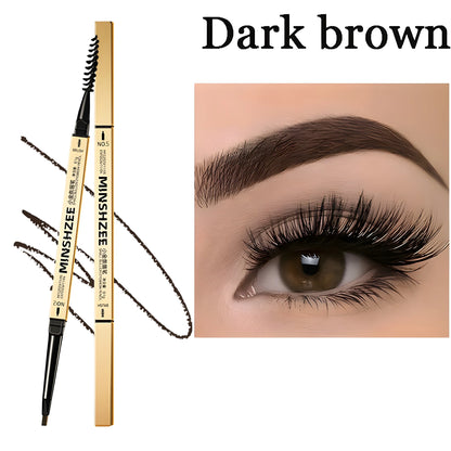 Waterproof Matte Eyebrow Pencil with Brush - Brown Long-Lasting