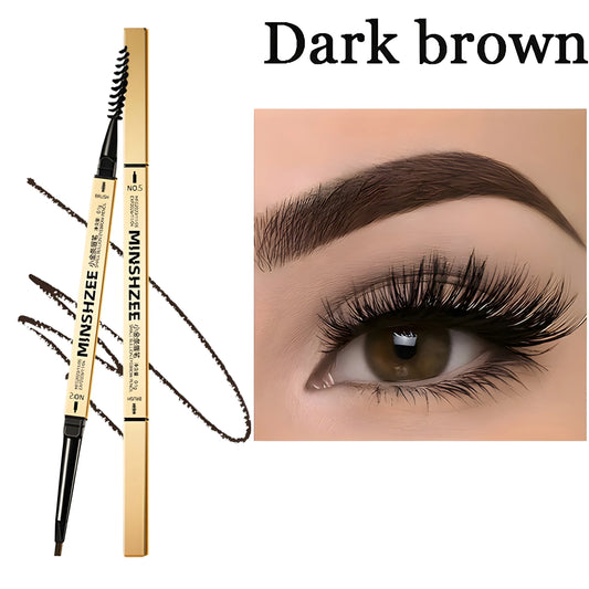 Waterproof Matte Eyebrow Pencil with Brush - Brown Long-Lasting