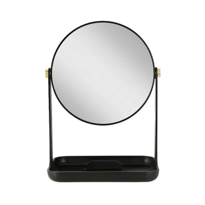 5X 1X Magnification Makeup Mirror with Accessory Tray Phone Holder 360 Degree Rotation Dual-Sided Vanity Mirror Ideal Makeup