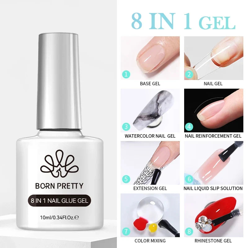 BORN PRETTY 10ml Blood Red Jelly Gel Nail Polish Halloween Nails Art Gel Polish Sheer Translucent Nail Gel for Winter Manicure